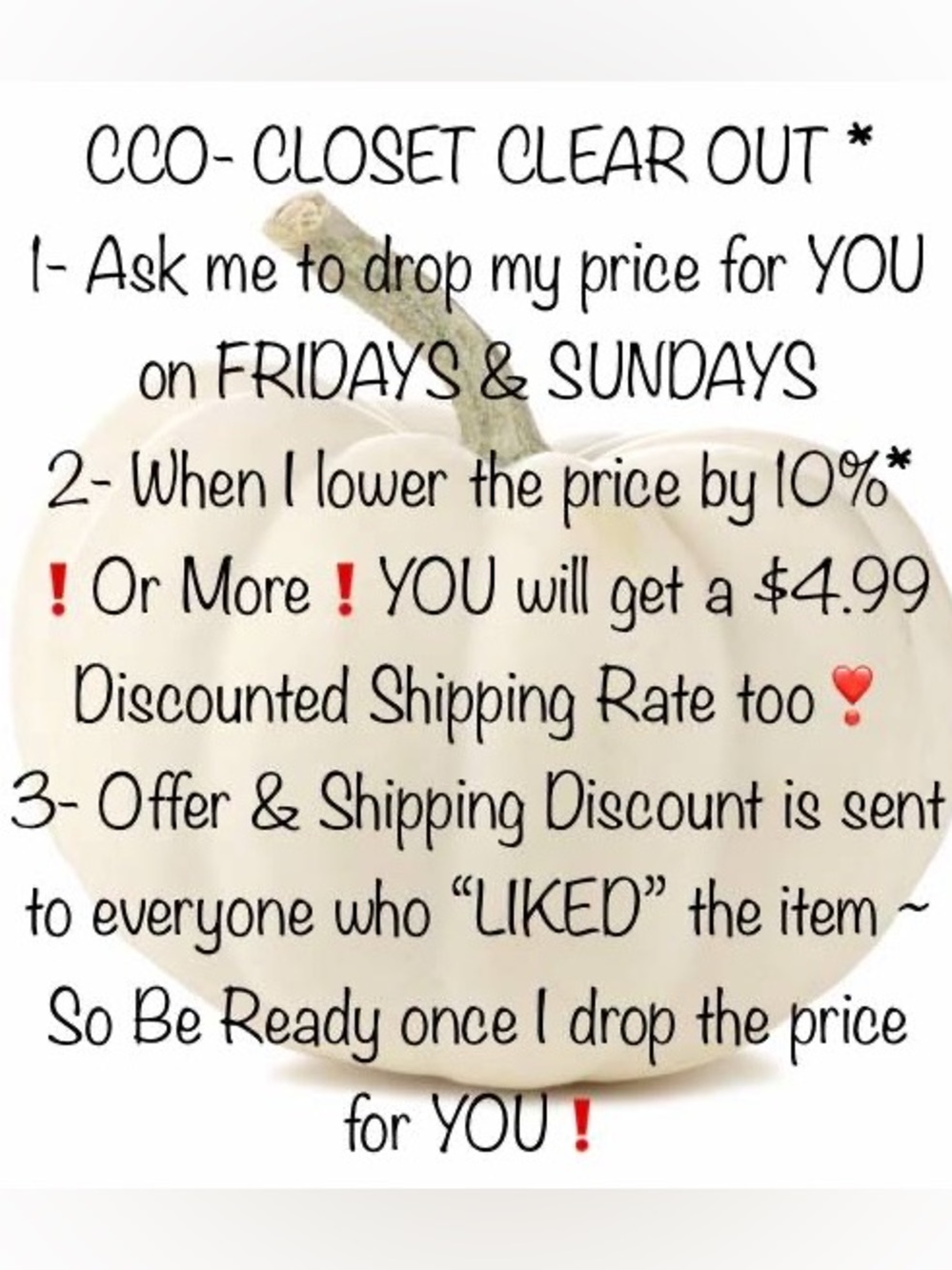 CCO~ CLOSET CLEAR OUT on THURSDAYS & SUNDAYS ❗️❗️❗️